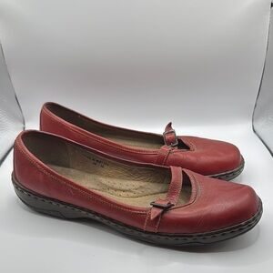 Born Red Leather Women's Shoes Size 11 (43)